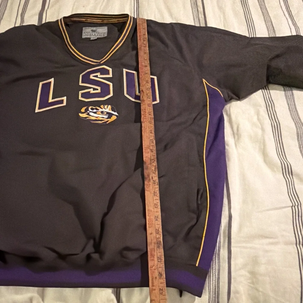 Vintage LSU Tigers Colosseum Athletics Pullover Windbreaker XL Dark Gray Purple